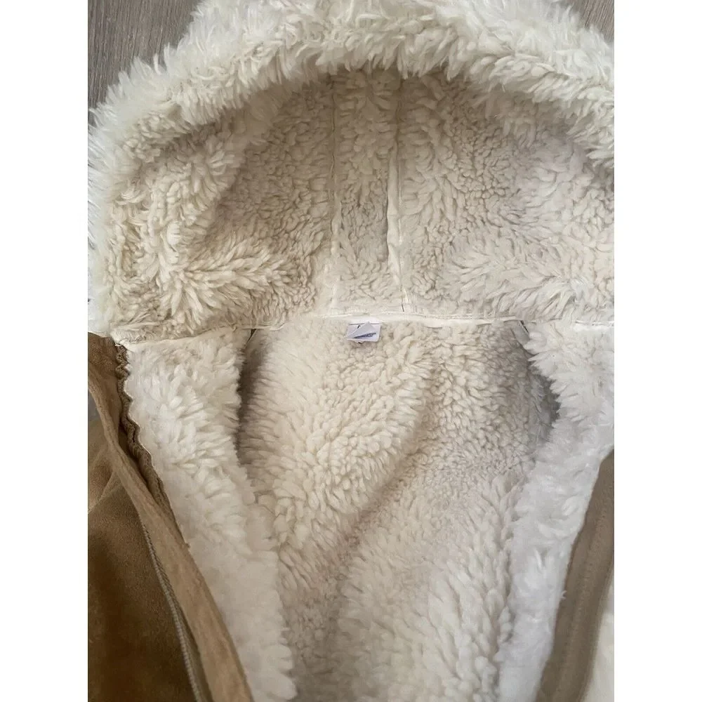 Baby Gap Faux Suede One Piece‎ Bear Ears Button Sz 3-6 Months EUC Bunting Sherpa